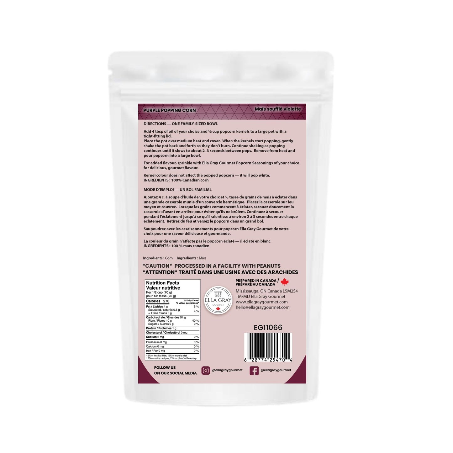 Popcorn Kernels - Purple -GMO FREE