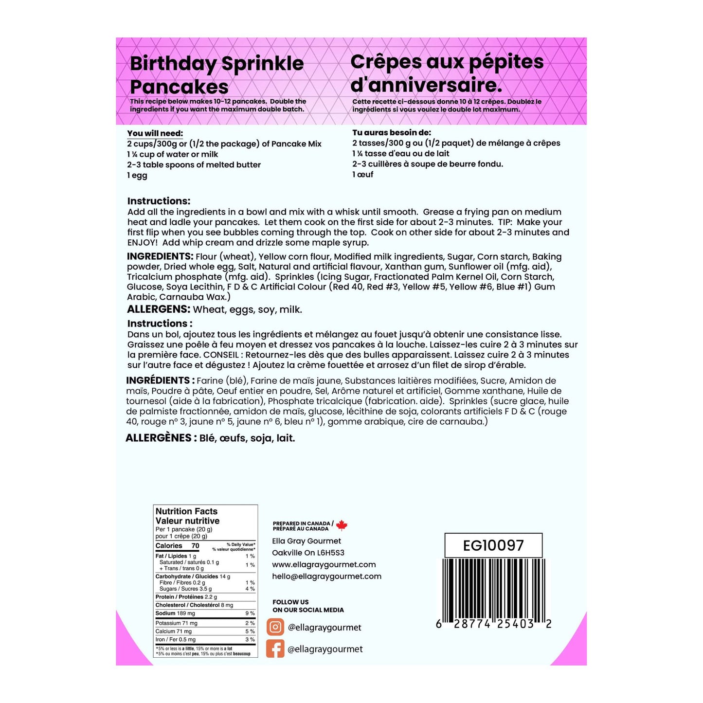 BIRTHDAY SPRINKLES PANCAKE MIX