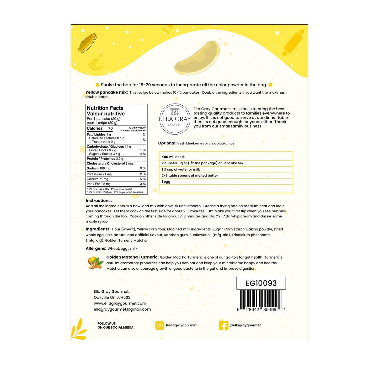 YELLOW PANCAKE MIX