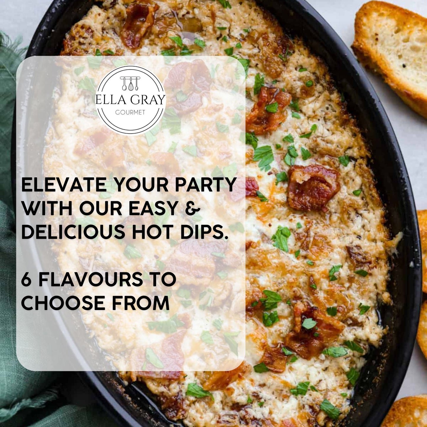 Baked Hot Dip - Cheesy Bacon & Onion