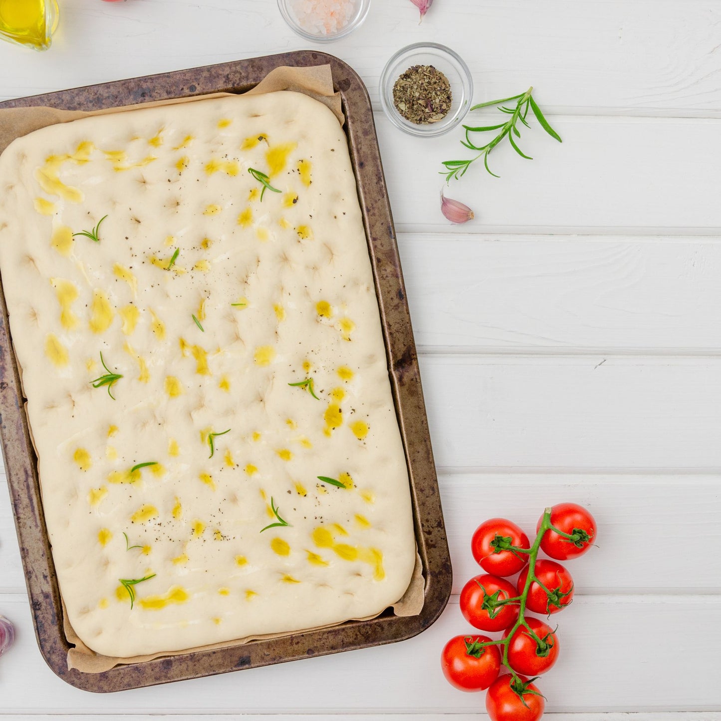 Garlic & Rosemary Focaccia Bread