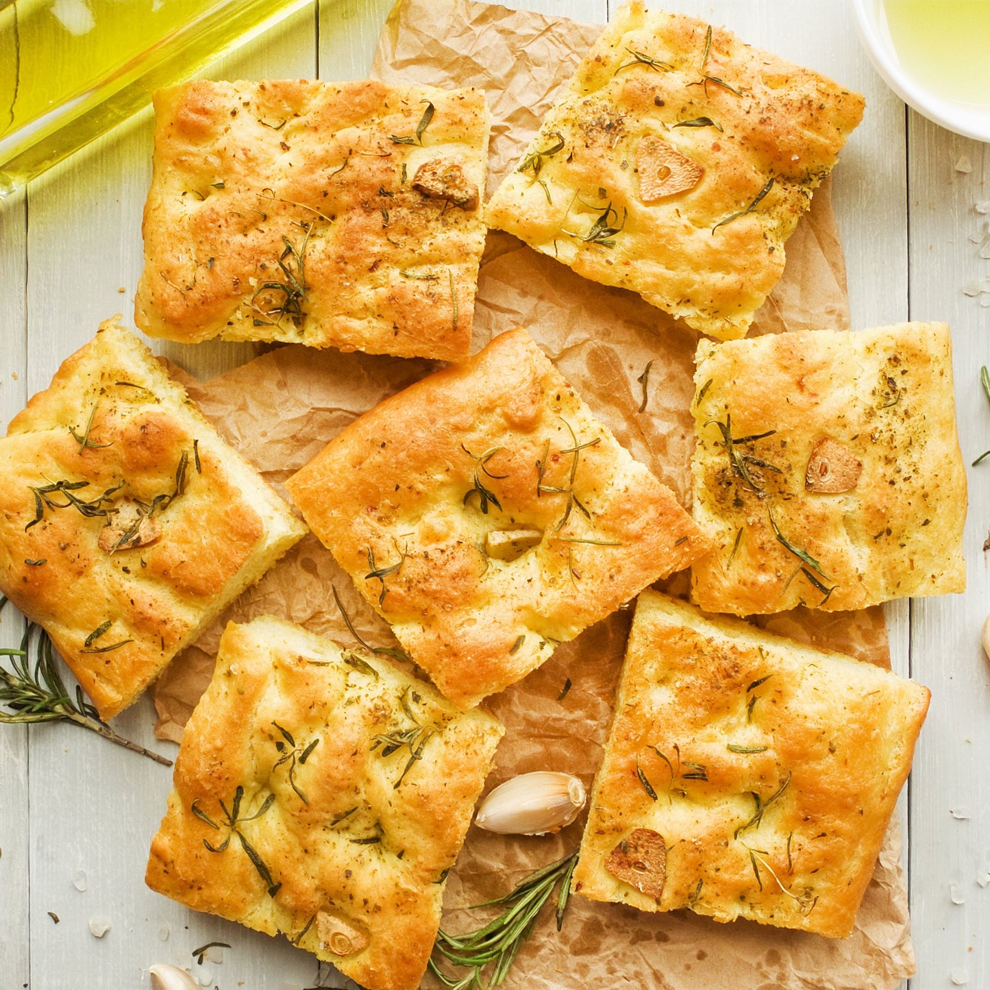 Garlic & Rosemary Focaccia Bread