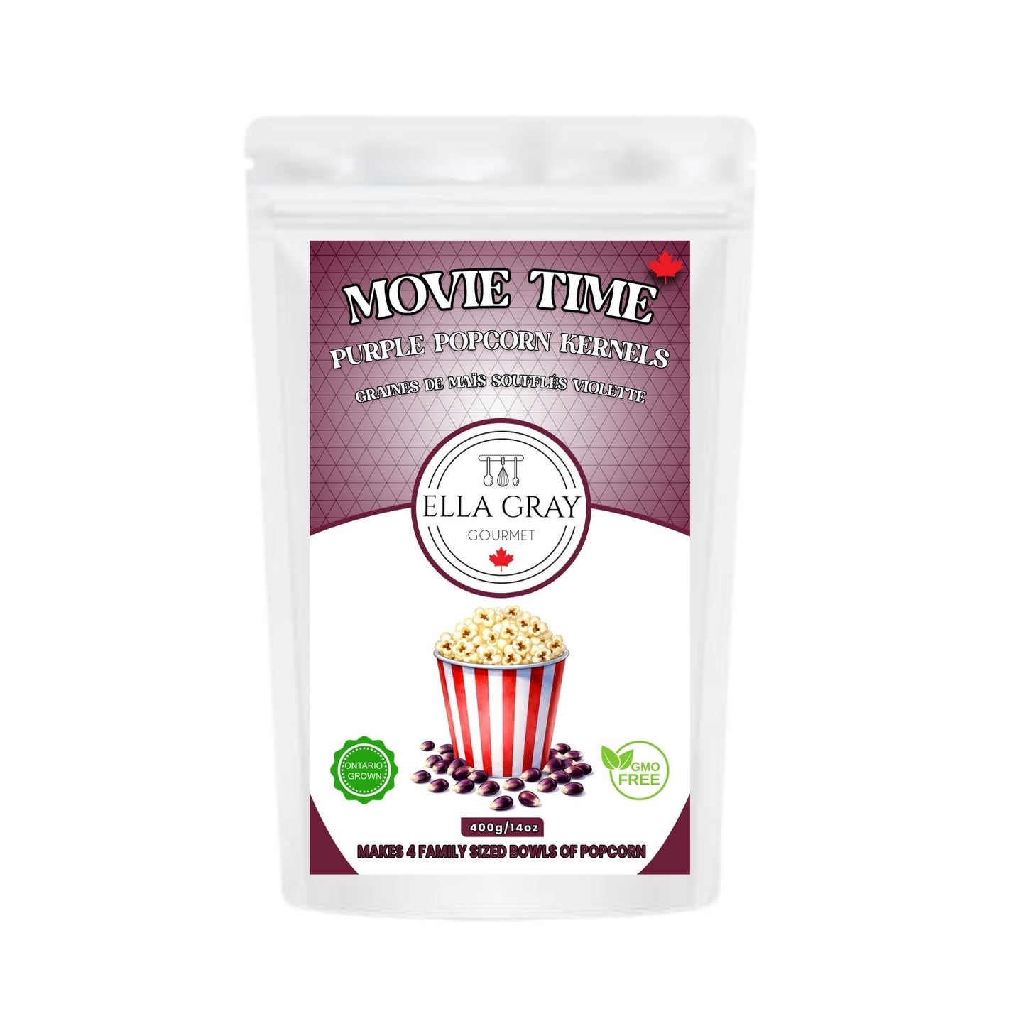 Popcorn Kernels - Purple -GMO FREE