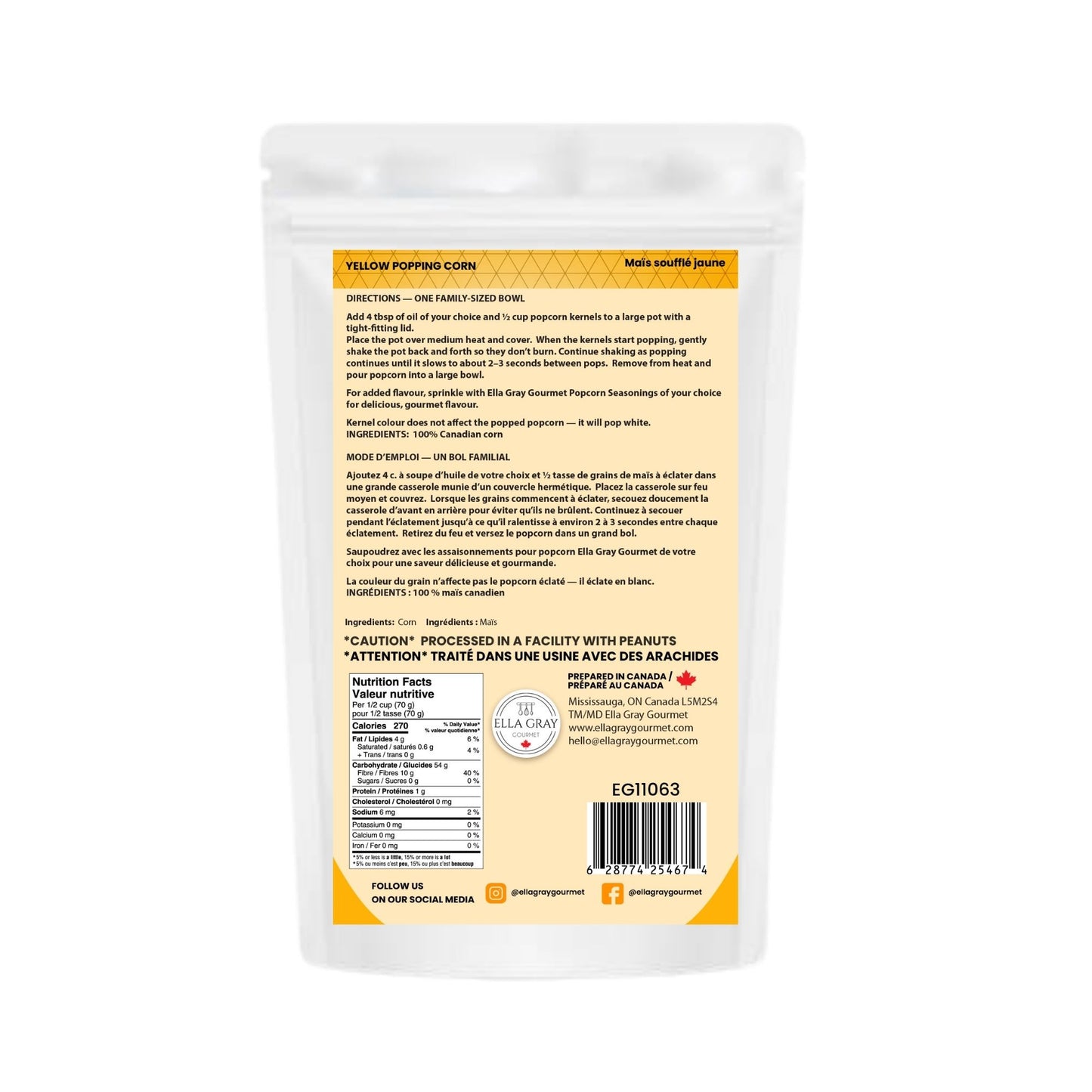 Popcorn Kernels - Yellow GMO FREE